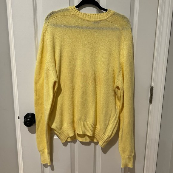 Duke of Marlborough Sweaters - Duke of Marlborough Yellow  Cotton‎ Pullover Sweater - Size Extra Large